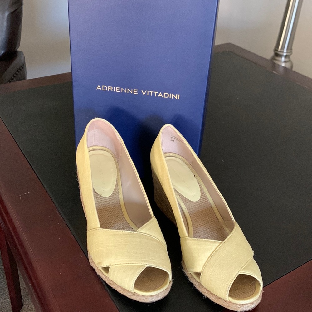 Yellow Fabric Espadrilles
